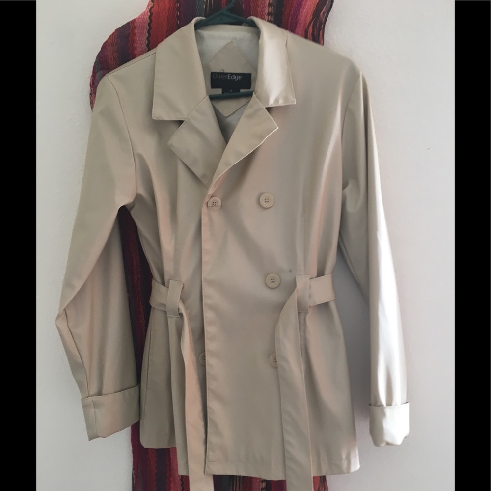 Gorgeous trench coat by Outer Edge. Size small